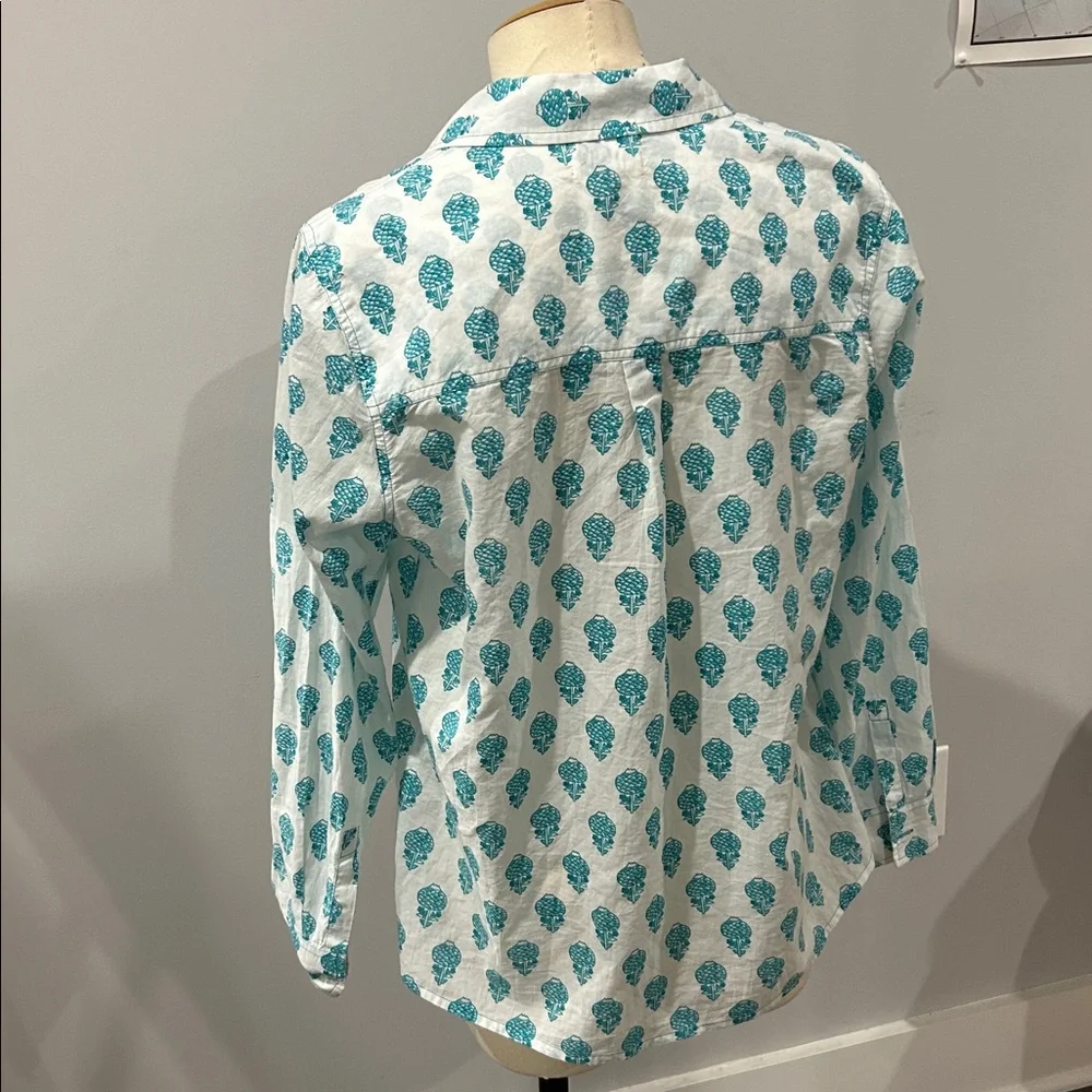 Aspiga‎ Teal Floral Shirt - Picture 6 of 7